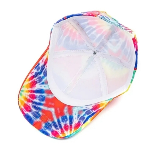 NWOTie Dye Baseball Cap Outdoor Unisex Colorful Sun Protection Sun Hat For Adul - Picture 3 of 4